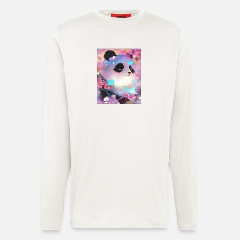 Panda Bild - Langarmshirt - made by SPREAD  - OFF WHITE