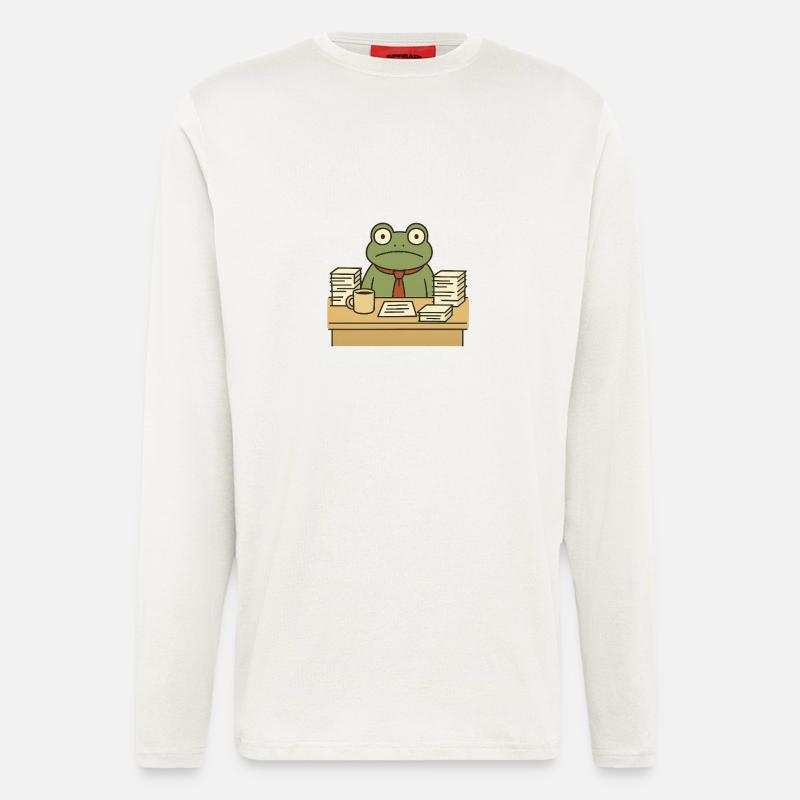 Business-Frosch - Langarmshirt - made by SPREAD  - OFF WHITE