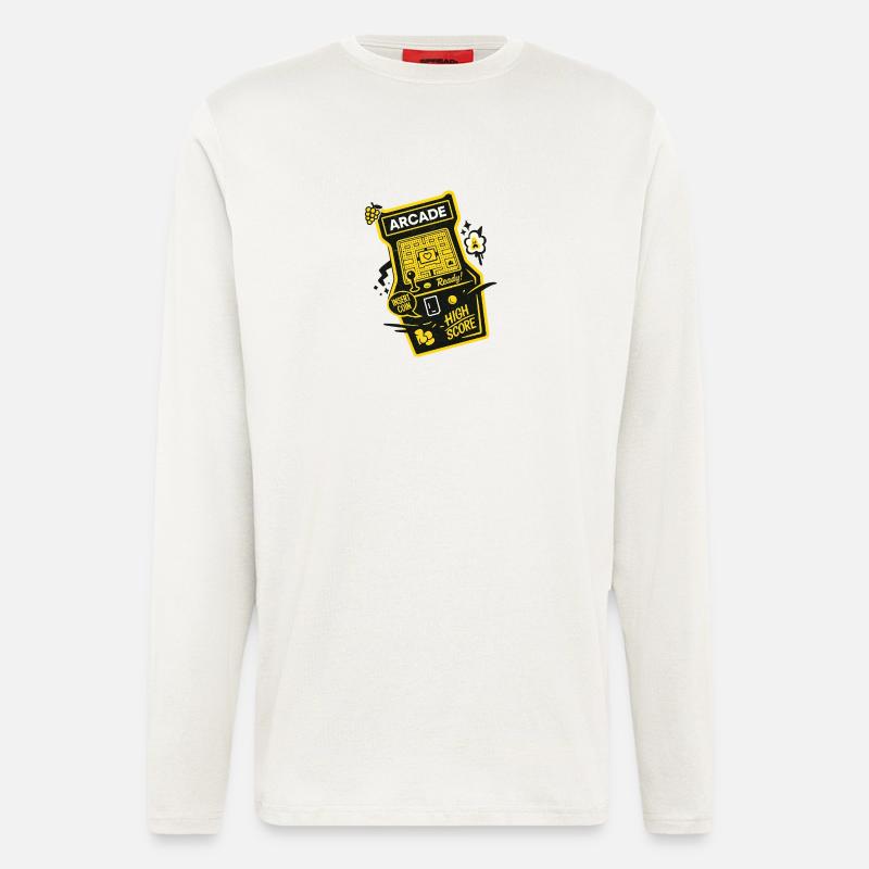 Arcade Ready Highscore - Langarmshirt - made by SPREAD  - OFF WHITE