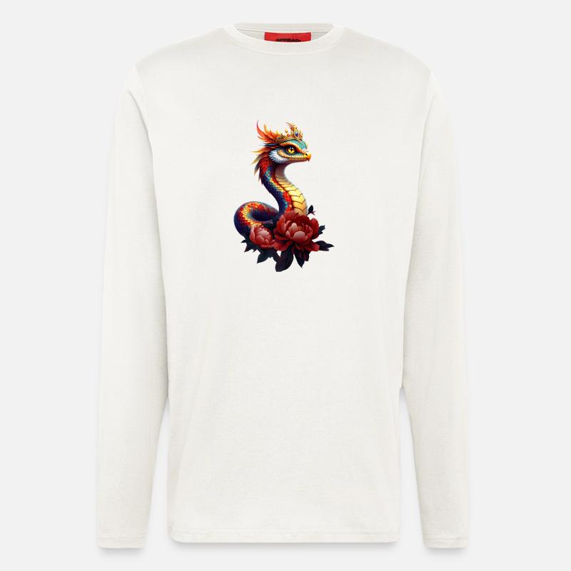 Véritable serpent étoile de l’univers. - Manches longues bio décontracté fabriqué en UE - OFF WHITE