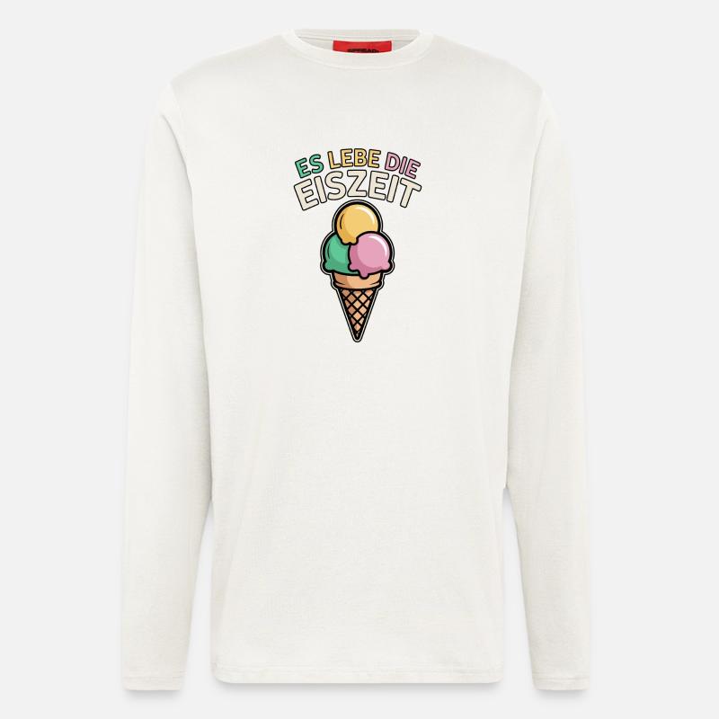 Es lebe die Eiszeit - eiscreme - Longsleeve - made by SPREAD  - OFF WHITE