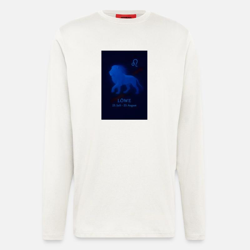Löwe Sternzeichen 23.07. – 22.08. Neon Design  - Langarmshirt - made by SPREAD  - OFF WHITE