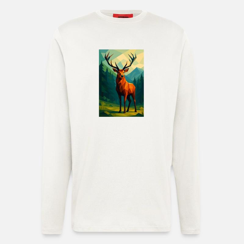 Polynature Hirsch - Langarmshirt - made by SPREAD  - OFF WHITE