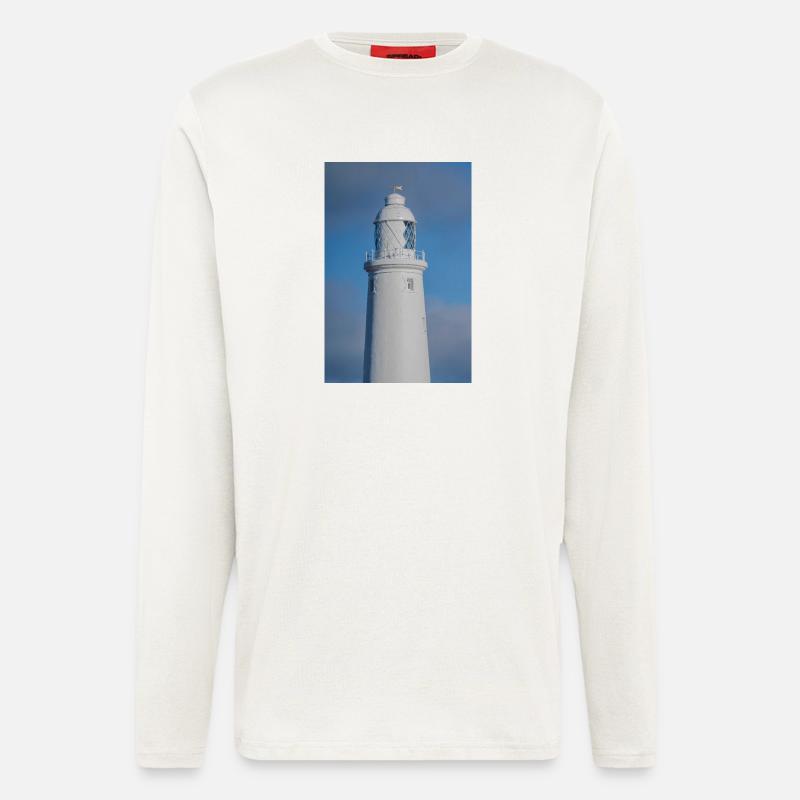 St. Marys Leuchtturm aus nächster Nähe - Langarmshirt - made by SPREAD  - OFF WHITE