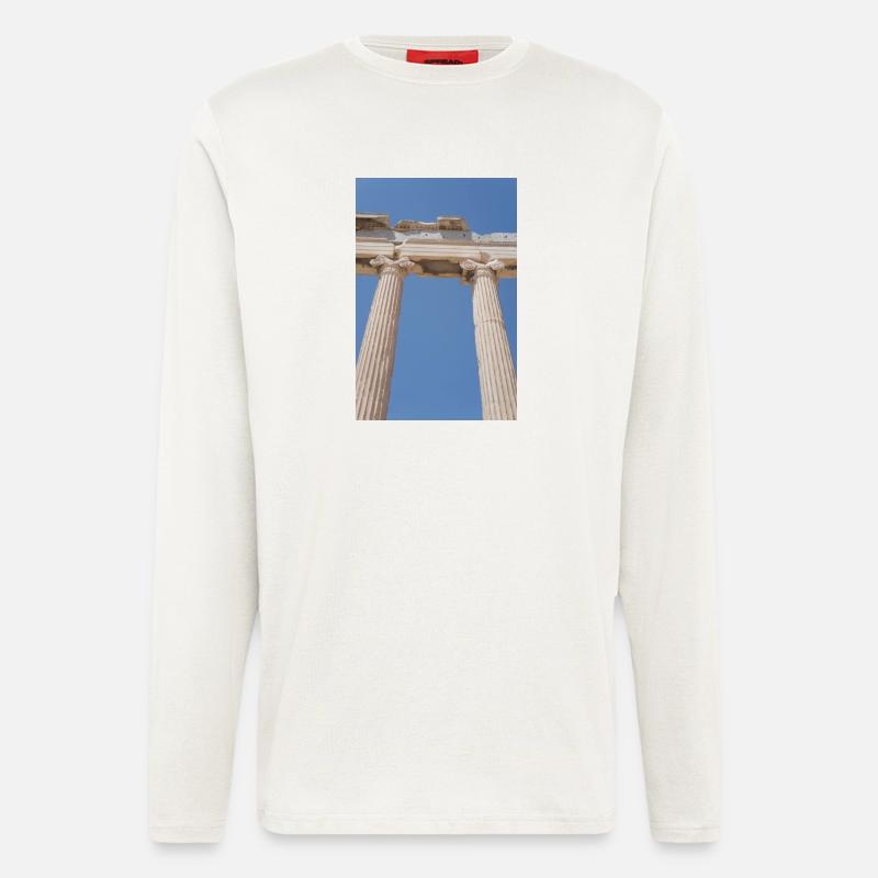 Ancient columns under blue sky, Acropolis - Longsleeve - made by SPREAD  - OFF WHITE