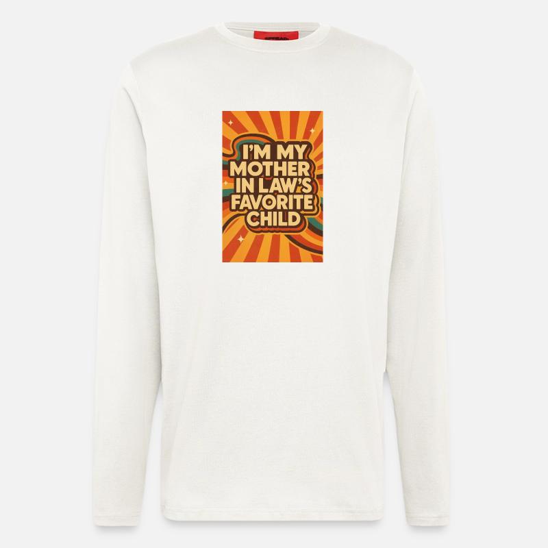 Das Lieblingskind der Schwiegermutter - Langarmshirt - made by SPREAD  - OFF WHITE