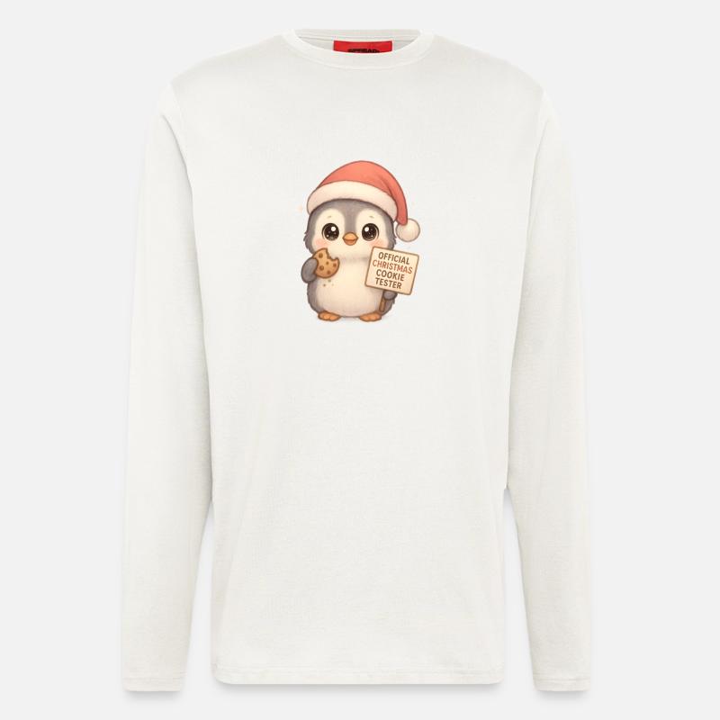Lebkuchenmann Lebkuchen Lebkuchenmänner Geschenk - Langarmshirt - made by SPREAD  - OFF WHITE