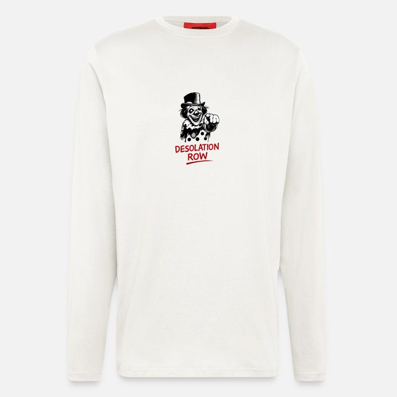 Desolate Clown Noir Artwork - Langarmshirt - made by SPREAD  - OFF WHITE