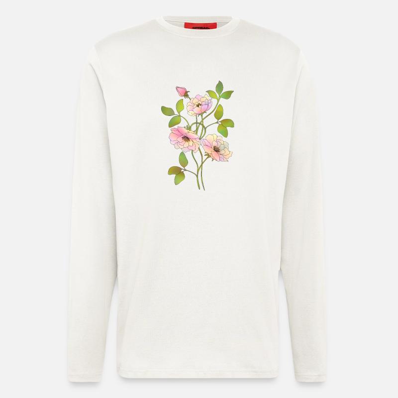 Blumen - Langarmshirt - made by SPREAD  - OFF WHITE