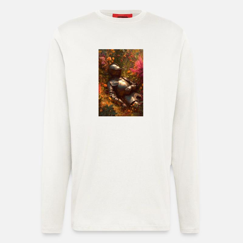Ritter im Blumengarten - Langarmshirt - made by SPREAD  - OFF WHITE