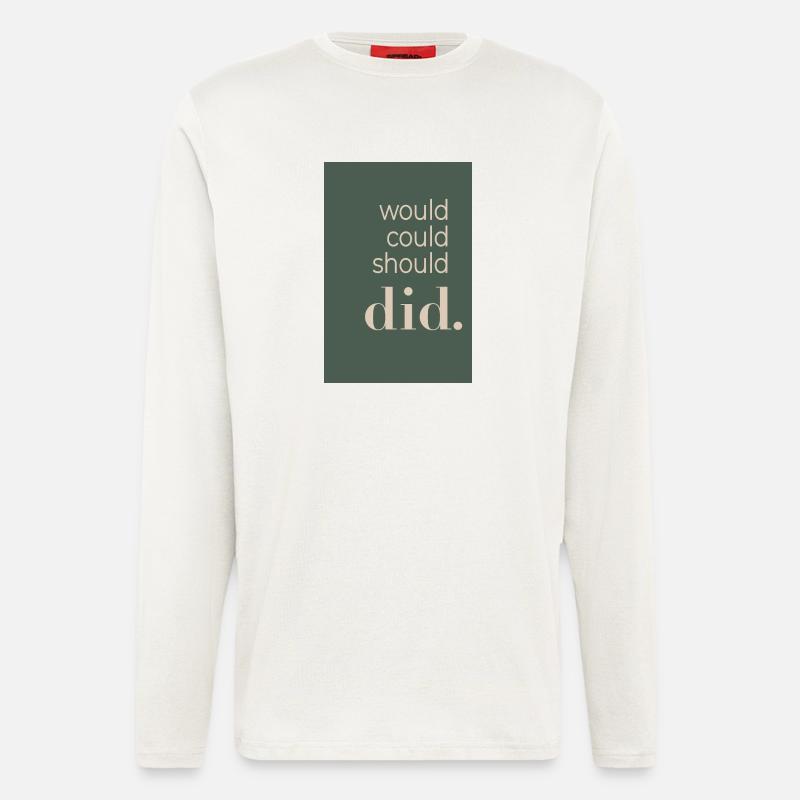 Would Could Should Did  - Langarmshirt - made by SPREAD  - OFF WHITE