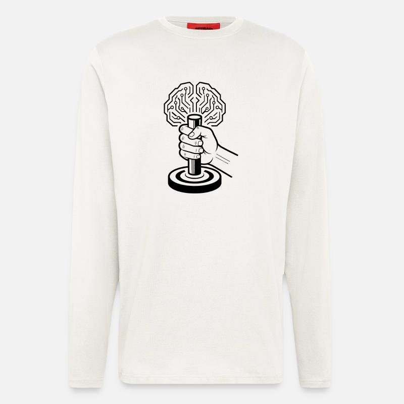 Digital Brain Cyborg Artificial Intelligence - Longsleeve - made by SPREAD  - OFF WHITE