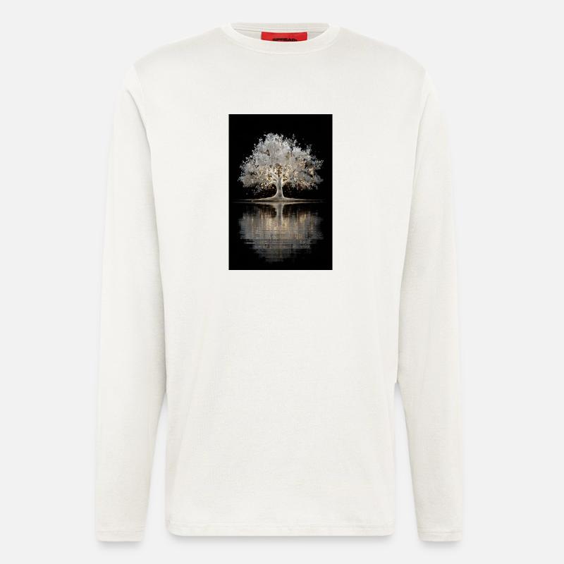 Luminous Silver Tree Glow - Longsleeve - made by SPREAD  - OFF WHITE