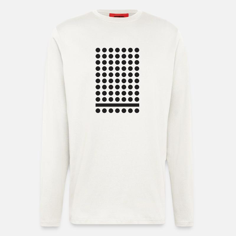 Monochrome Dot Grid Pattern - Longsleeve - made by SPREAD  - OFF WHITE