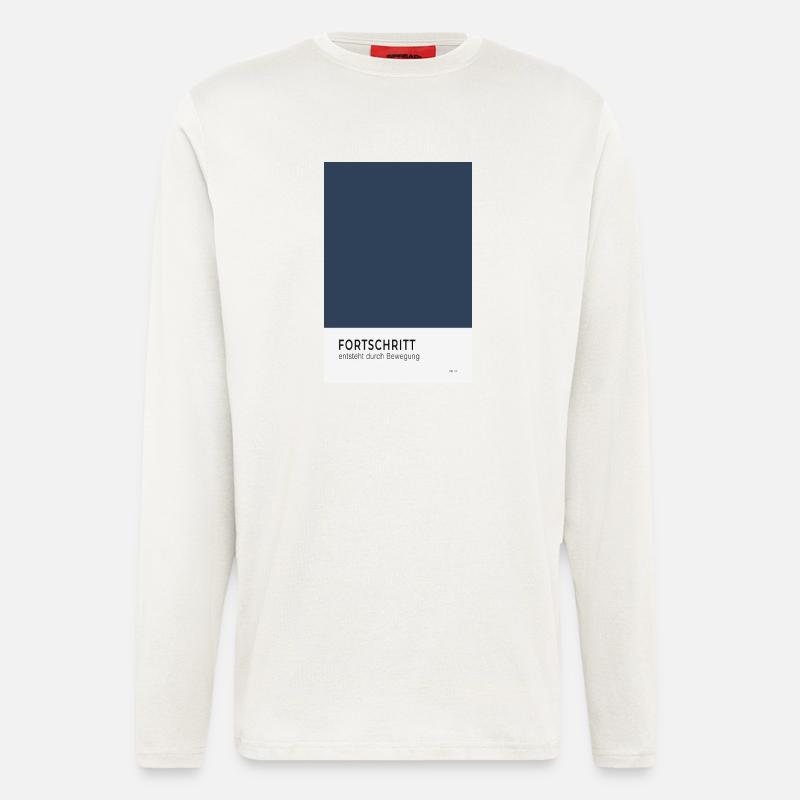 Fortschritt entsteht durch Bewegung Poster - Langarmshirt - made by SPREAD  - OFF WHITE