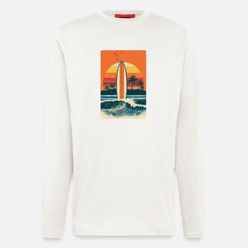Surfboard Surfer - Langarmshirt - made by SPREAD  - OFF WHITE