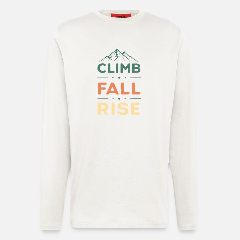 Climb Fall Rise Mountain - Longsleeve - made by SPREAD - OFF WHITE