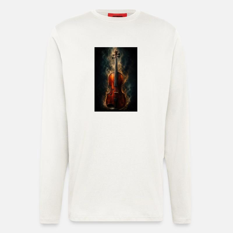 Flamebound Violin Glow - Longsleeve - made by SPREAD - OFF WHITE