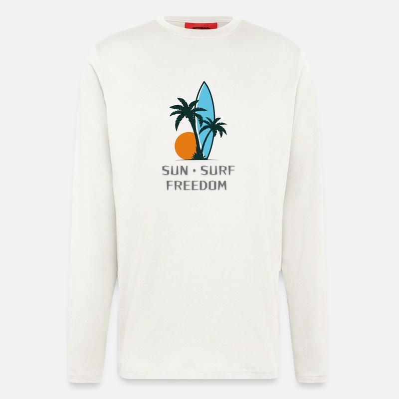 Sun Surf Freedom - Longsleeve - made by SPREAD - OFF WHITE