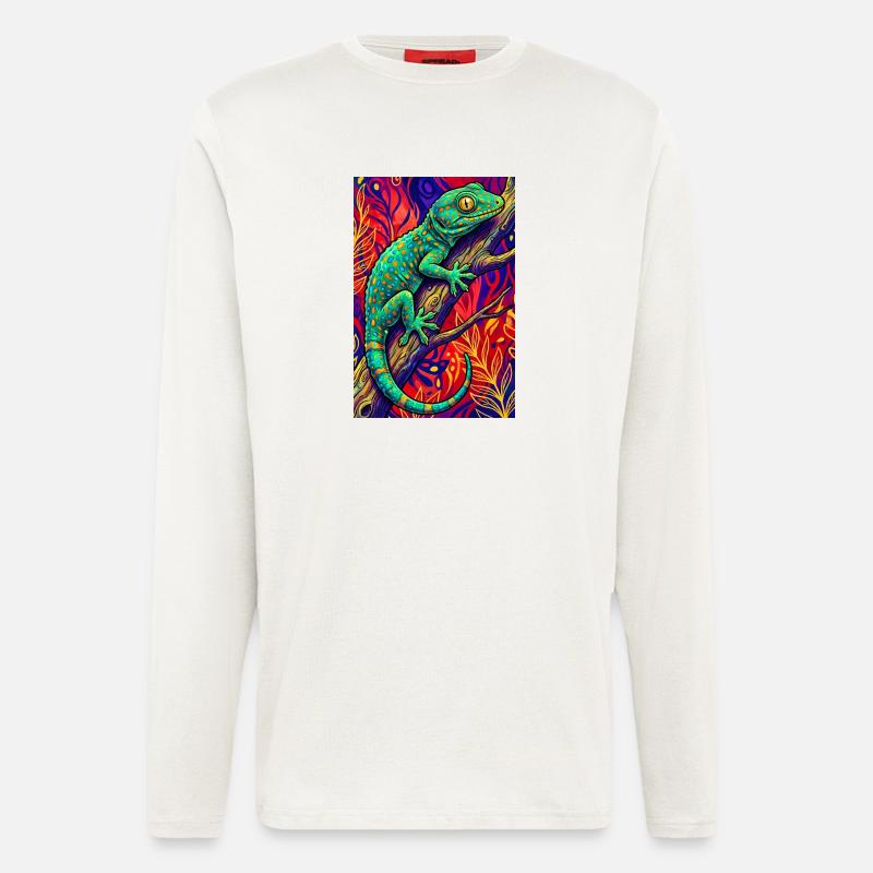Gecko - Langarmshirt - made by SPREAD - OFF WHITE