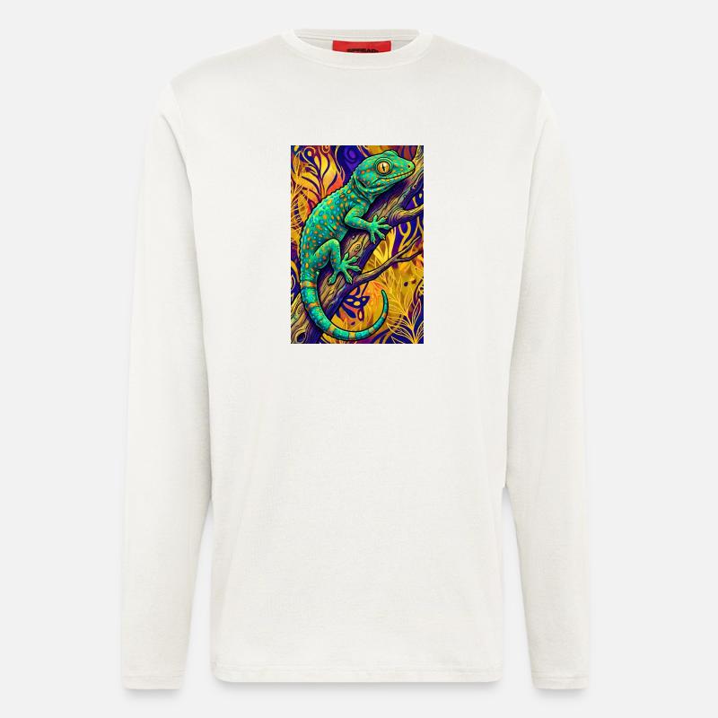 Gecko - Langarmshirt - made by SPREAD - OFF WHITE