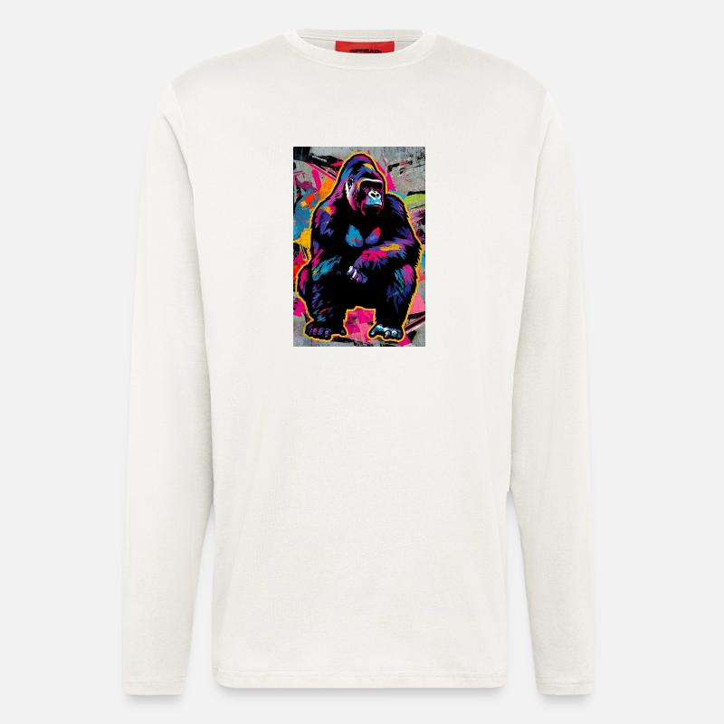 Gorilla - Langarmshirt - made by SPREAD - OFF WHITE