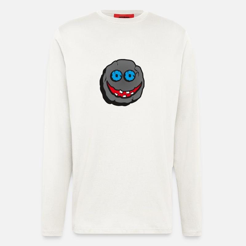 Stein Smiley - Langarmshirt - made by SPREAD  - OFF WHITE