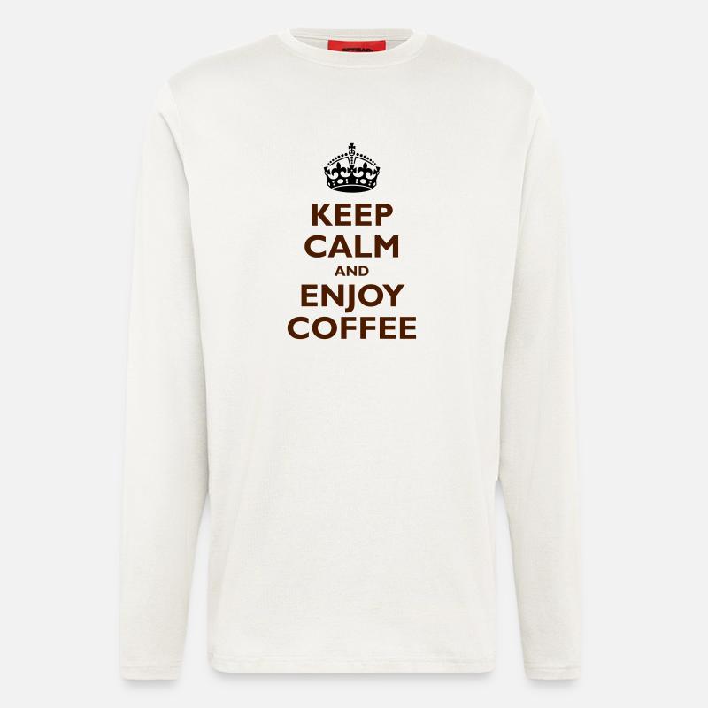 Keep Calm & Enjoy Coffee - Langarmshirt - made by SPREAD  - OFF WHITE