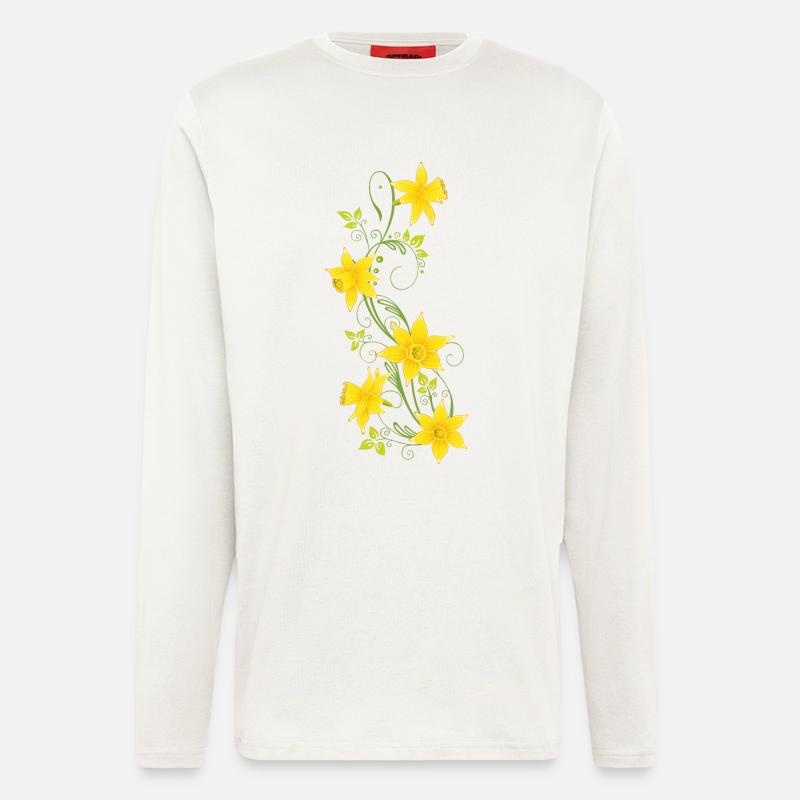 Easter, daffodils, daffodils, spring - Longsleeve - made by SPREAD  - OFF WHITE