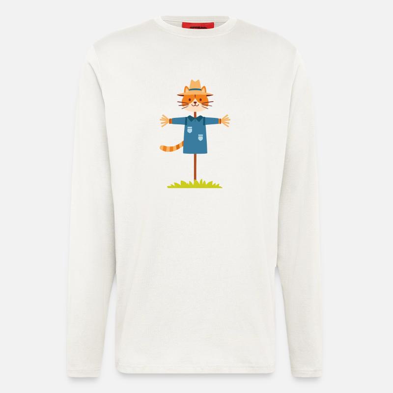 Vogelscheuche Katze - Langarmshirt - made by SPREAD  - OFF WHITE