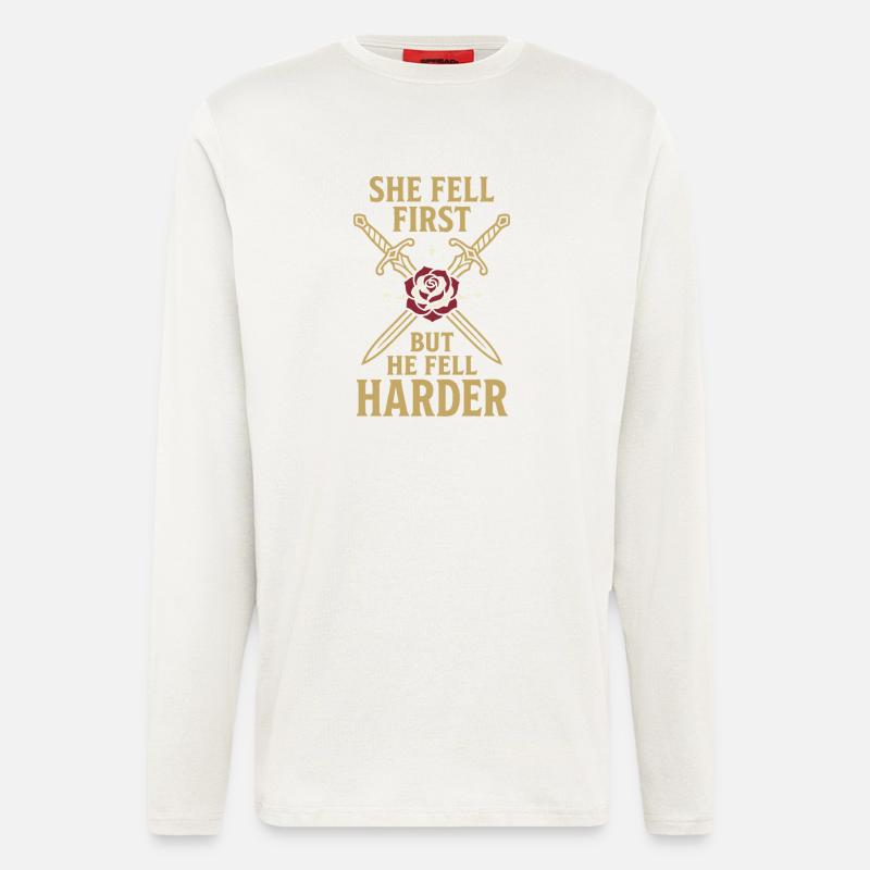 Romantasy Fantasy Romance Booktok Spicy Reader - Langarmshirt - made by SPREAD - OFF WHITE