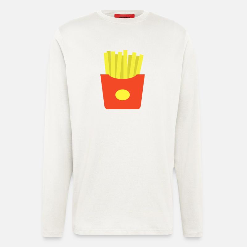 Frites - Manches longues bio décontracté fabriqué en UE - OFF WHITE