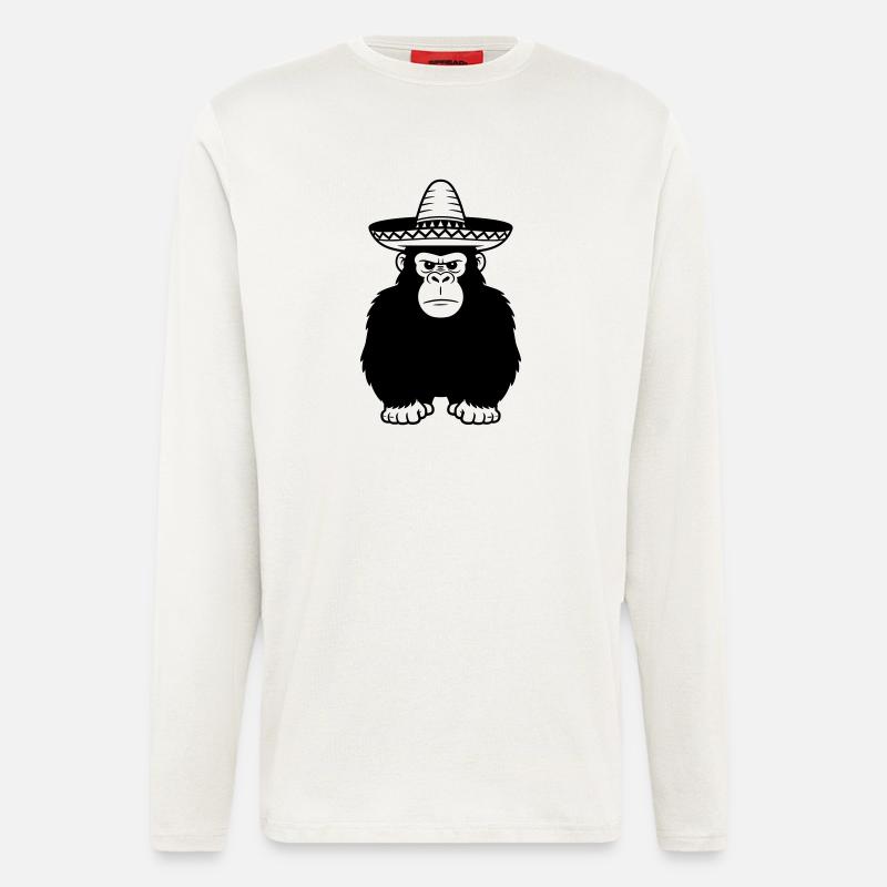 Gorilla-Sombrero - Langarmshirt - made by SPREAD  - OFF WHITE