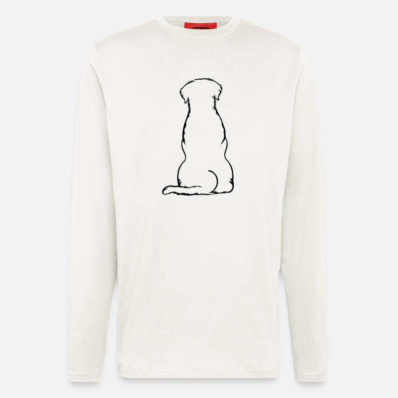 Labbi_sitzend_Back - Langarmshirt - made by SPREAD  - OFF WHITE