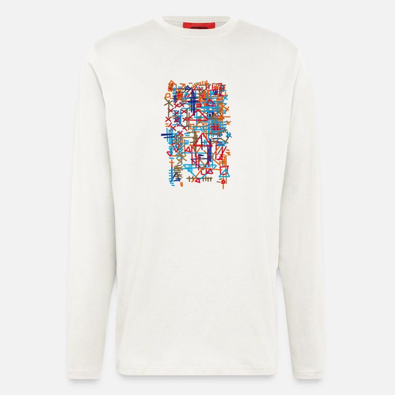 Carpet Abstract / Pattern - Bauhaus - Longsleeve - made by SPREAD  - OFF WHITE
