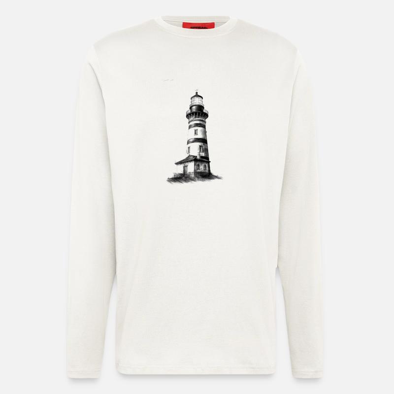 Lighthouse design for self-design - Longsleeve - made by SPREAD  - OFF WHITE