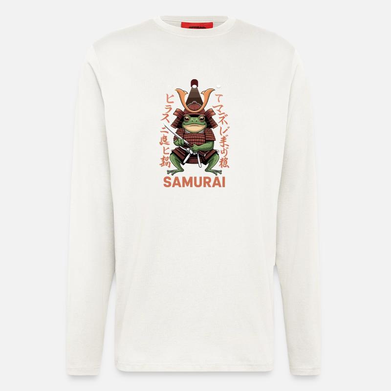  Samurai Frosch Krieger Illustration mit - Langarmshirt - made by SPREAD  - OFF WHITE