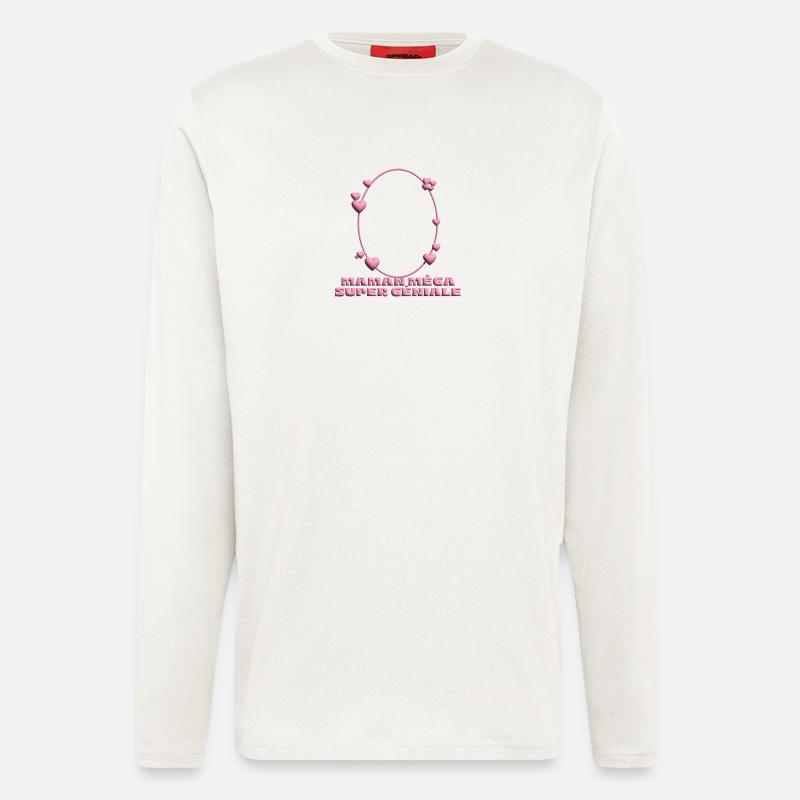 Maman Méga Super Géniale – Heart Frame - Longsleeve - made by SPREAD - OFF WHITE