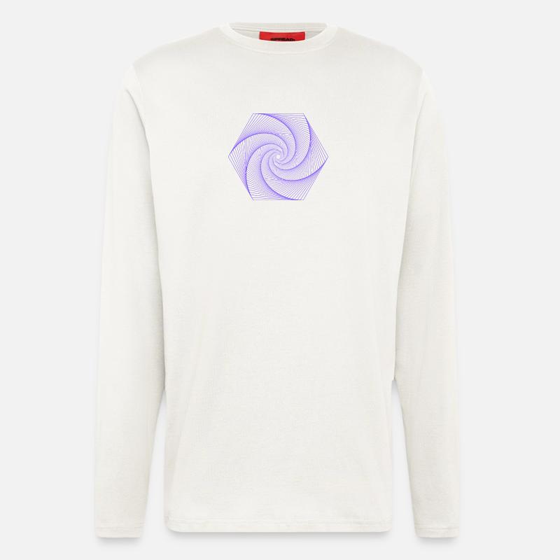 Spiral in hexagonal pattern - Longsleeve - made by SPREAD  - OFF WHITE