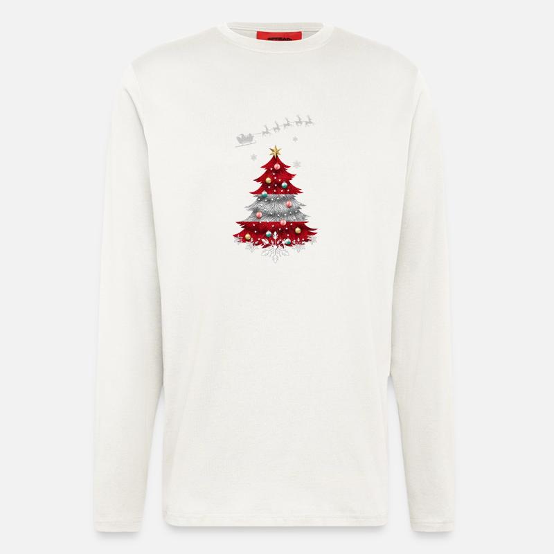 Christmas tree with Austria flag - Longsleeve - made by SPREAD  - OFF WHITE