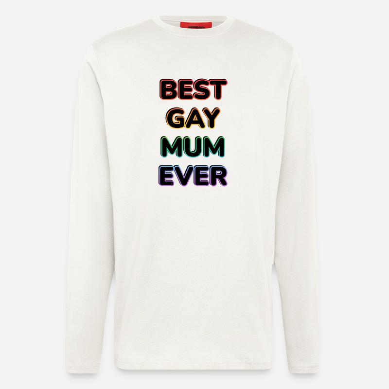 Beste schwule Mutter aller Zeiten - Langarmshirt - made by SPREAD  - OFF WHITE