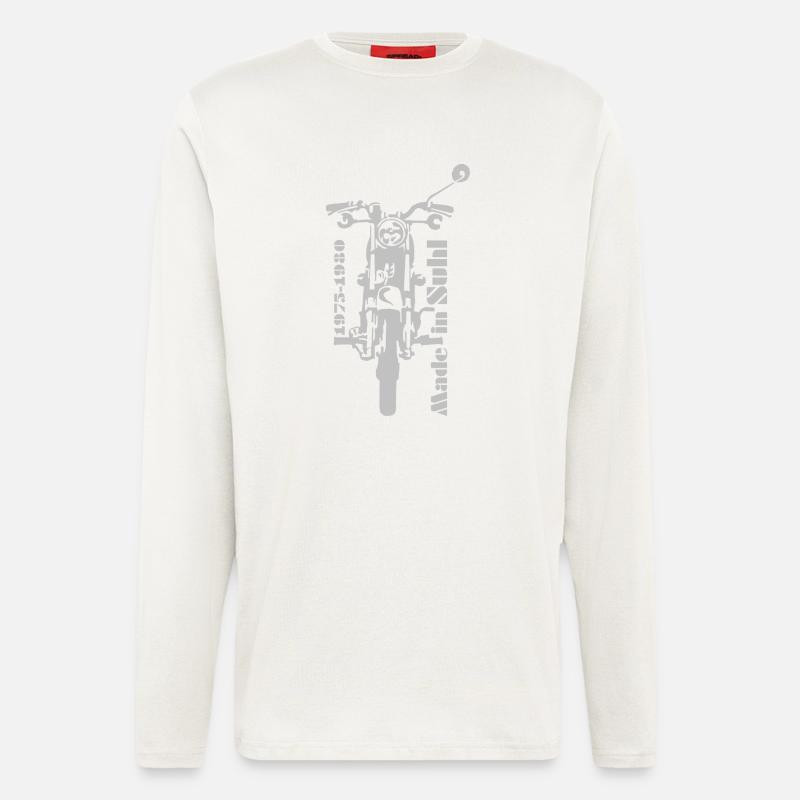 Simson S50 Front - Langarmshirt - made by SPREAD  - OFF WHITE