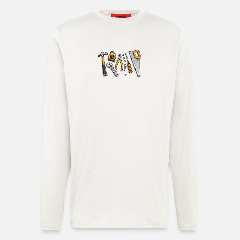 Tool illustration for craftsmen - Longsleeve - made by SPREAD  - OFF WHITE