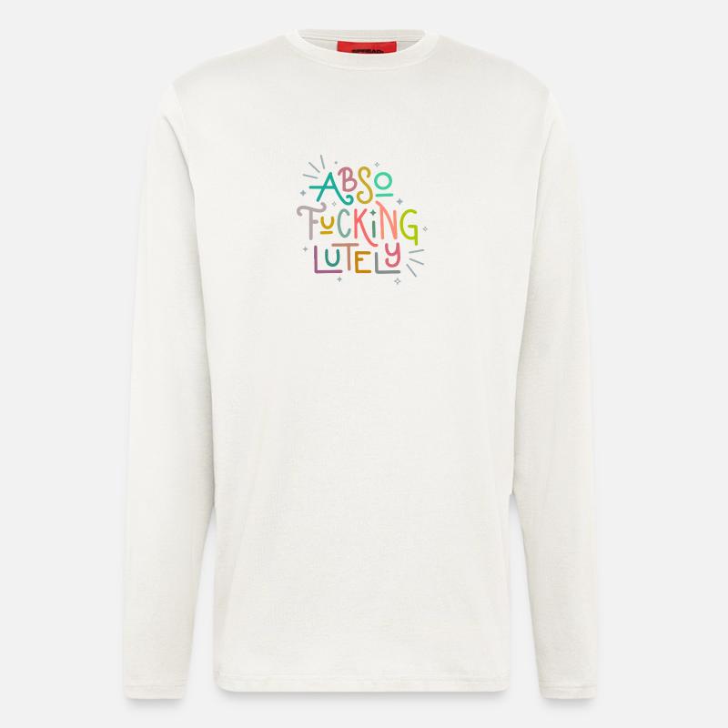 Absofuckinglument - Manches longues bio décontracté fabriqué en UE - OFF WHITE