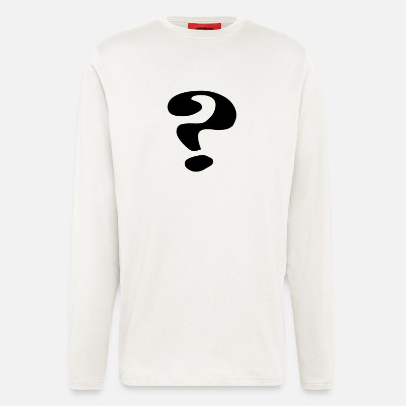 questionmark / Fragezeichen / point - Longsleeve - made by SPREAD  - OFF WHITE
