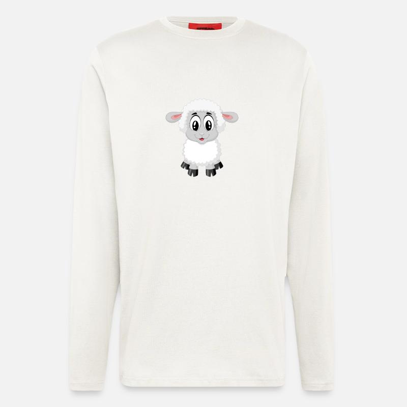 Lamm süß Kinder - Langarmshirt - made by SPREAD  - OFF WHITE