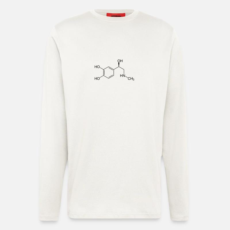 Adrenalin Strukturformel - Langarmshirt - made by SPREAD  - OFF WHITE