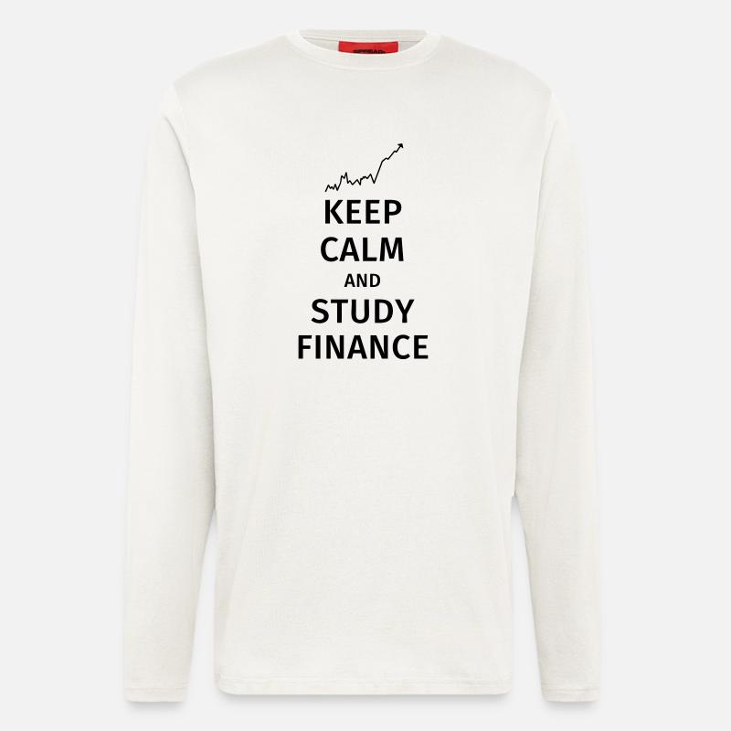 keep calm and study finance - Longsleeve - made by SPREAD  - OFF WHITE