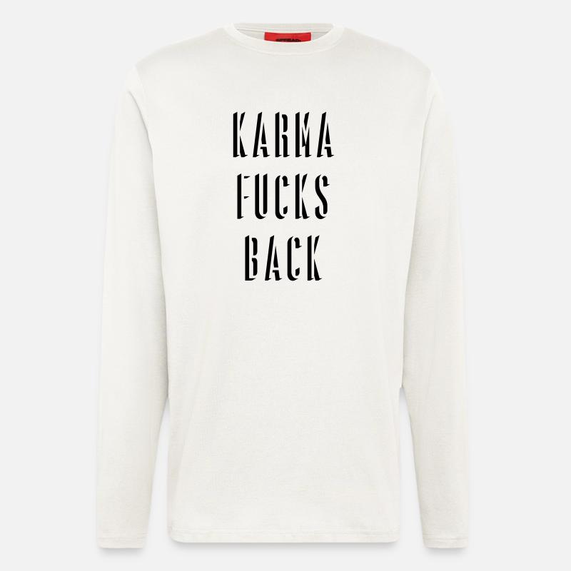 Karma Fucks Back - Shadow Backprint - Langarmshirt - made by SPREAD  - OFF WHITE