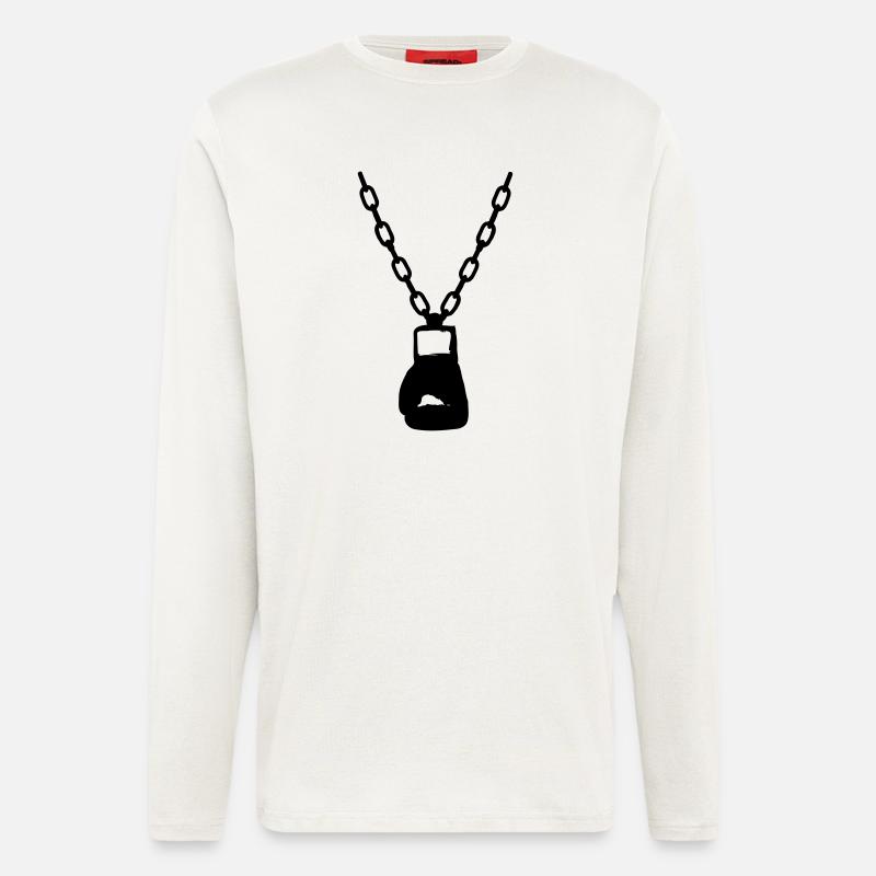 Boxhandschuh Kette - Langarmshirt - made by SPREAD  - OFF WHITE